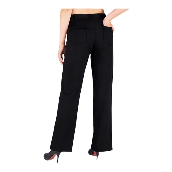 YOGIPACE Straight Leg  High Waisted Trousers, Women’s Size 10P Black NWT - Picture 7 of 7